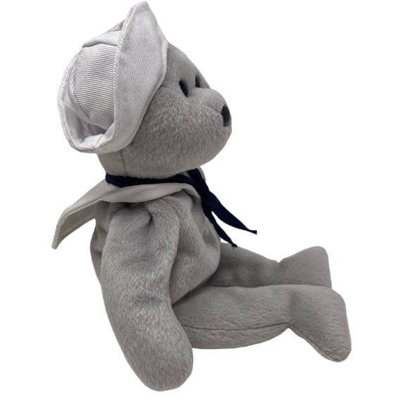 USS Ronald Reagan TY Beenie Baby plush sailor bear “Ronnie” 2003 - Picture 2 of 6